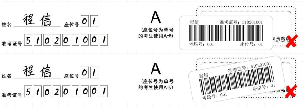 答題卡錯(cuò)誤粘貼條形碼