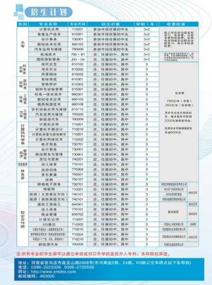 2022河南省駐馬店農業(yè)學校招生簡章 招生專業(yè)有哪些