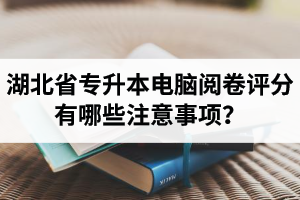 湖北省專升本電腦閱卷評分有哪些注意事項？