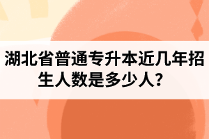 湖北省普通專升本近幾年招生人數(shù)是多少人？工作和升本怎么選擇比較好？