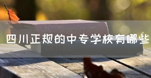 四川正規(guī)的中專學(xué)校有哪些？(圖1)