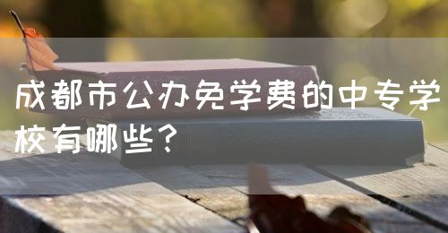 成都市公辦免學費的中專學校有哪些？(圖1)