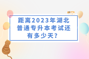 距離2023年湖北普通專升本考試還有多少天？